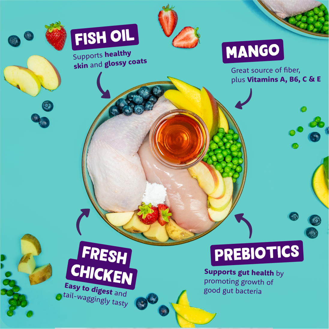 Free-run Chicken Dry Food ingredient diagram