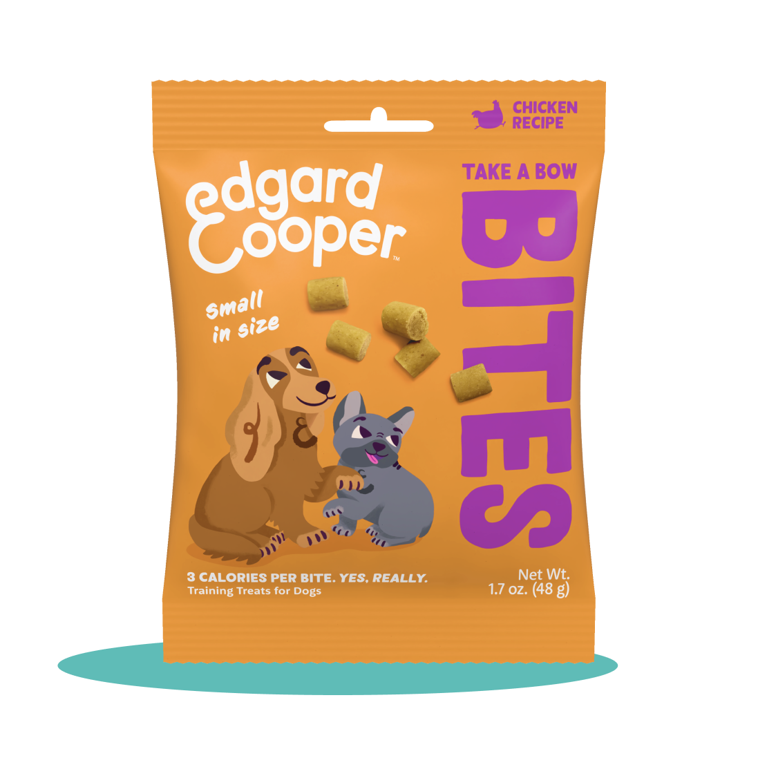 A pack of Edgard & Cooper chicken small dog bites