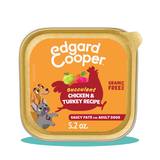 Edgard & Cooper tinned chicken and turkey dog food