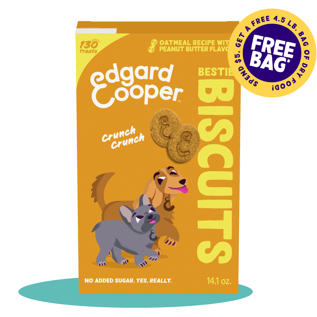 Oatmeal with Peanut Butter Biscuit Dog Treats