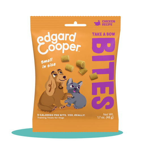 A pack of Edgard & Cooper chicken small dog bites