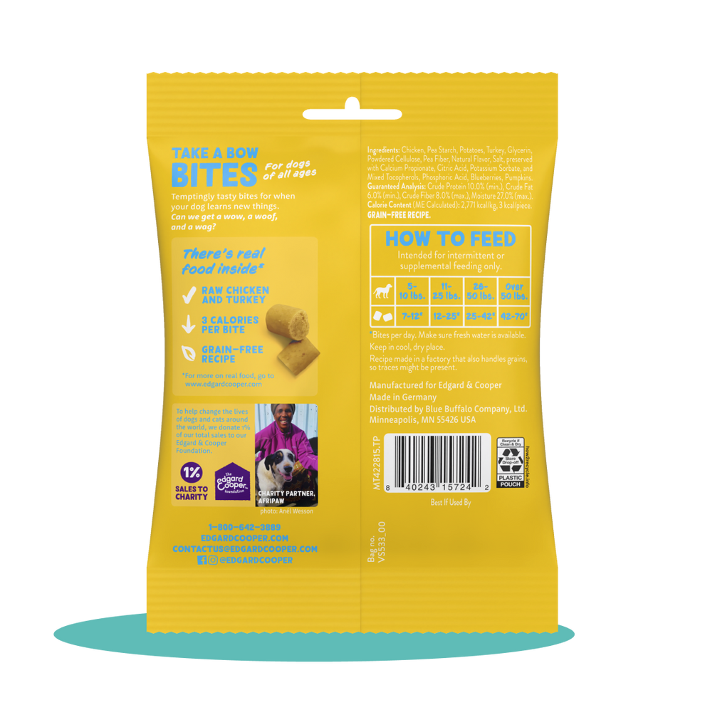 Small Chicken & Turkey Bites | Dog Treats | Edgard & Cooper